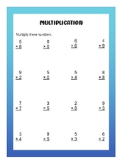 worksheet for 2 class maths